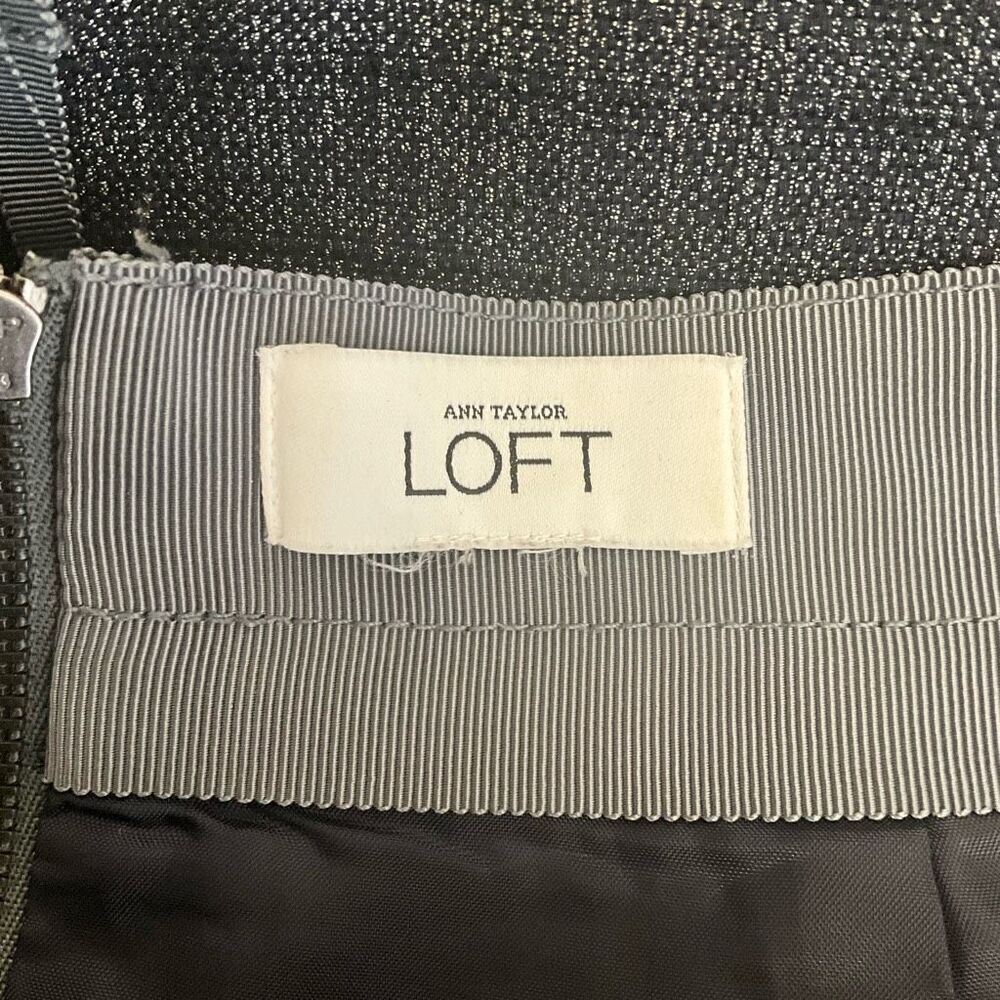 Ann Taylor Loft Women’s Small Grey A Line Mini Skirt Slit Back Zipper - Picture 8 of 10